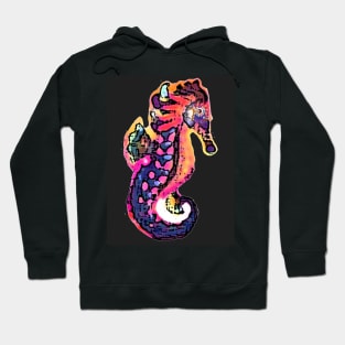 Abstract Colorful Seahorse Hoodie